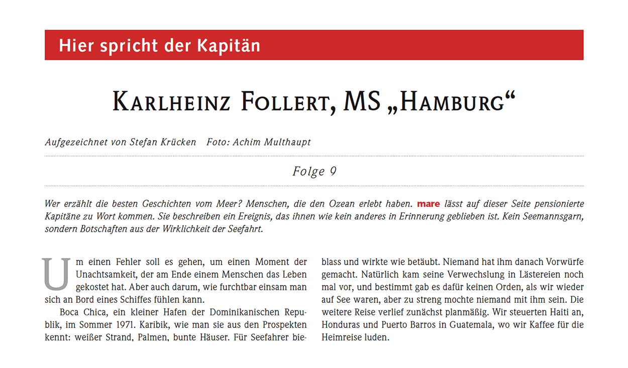 Karlheinz Follert, MS „Hamburg“