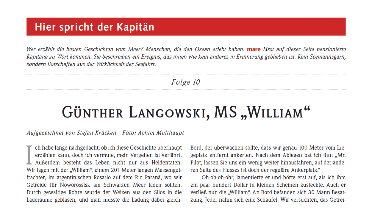 Günther Langowski, MS „William“
