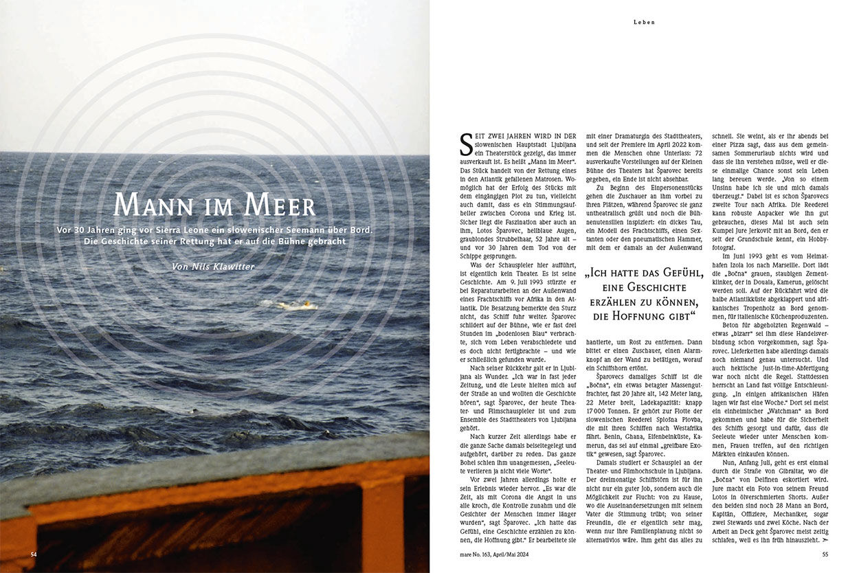 Mann im Meer