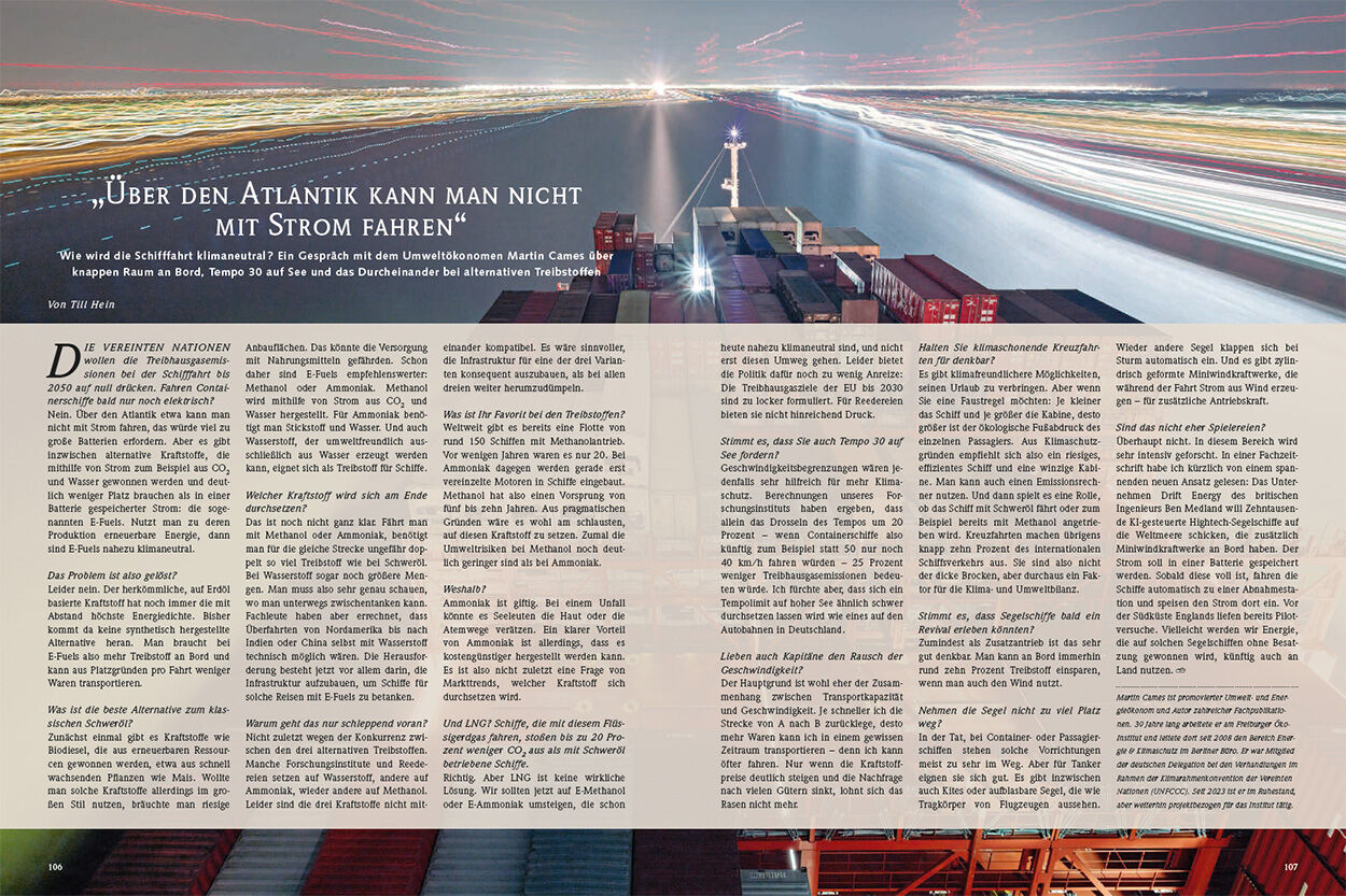 „Über den Atlantik kann man nicht mit Strom fahren“