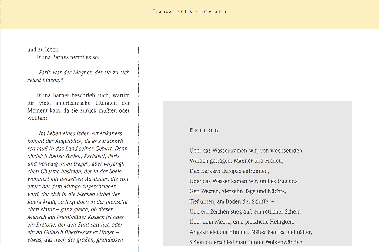 Transatlantik – Ankunft