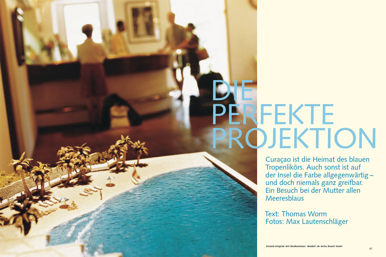 Projektion in Blau