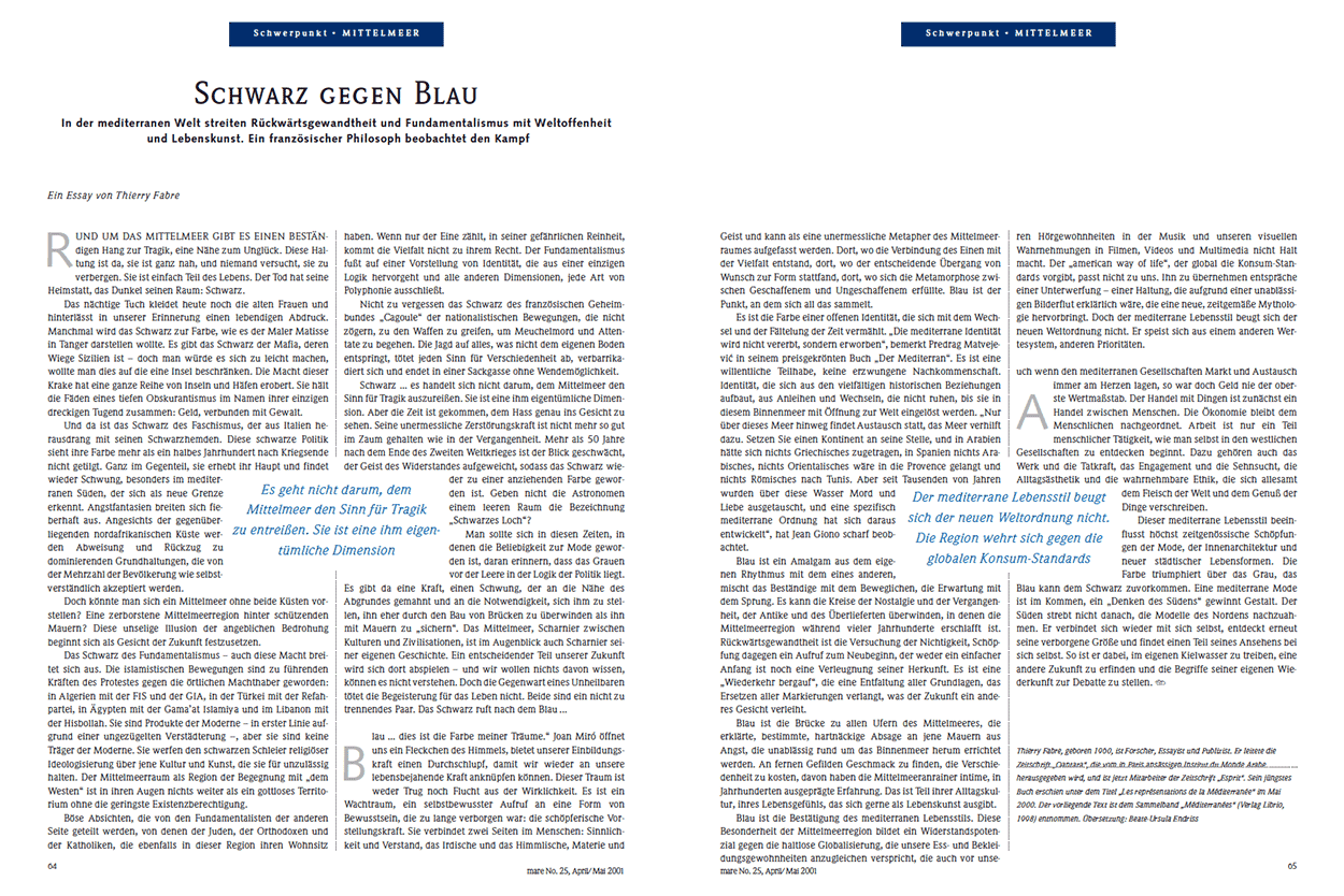 Schwarz gegen Blau