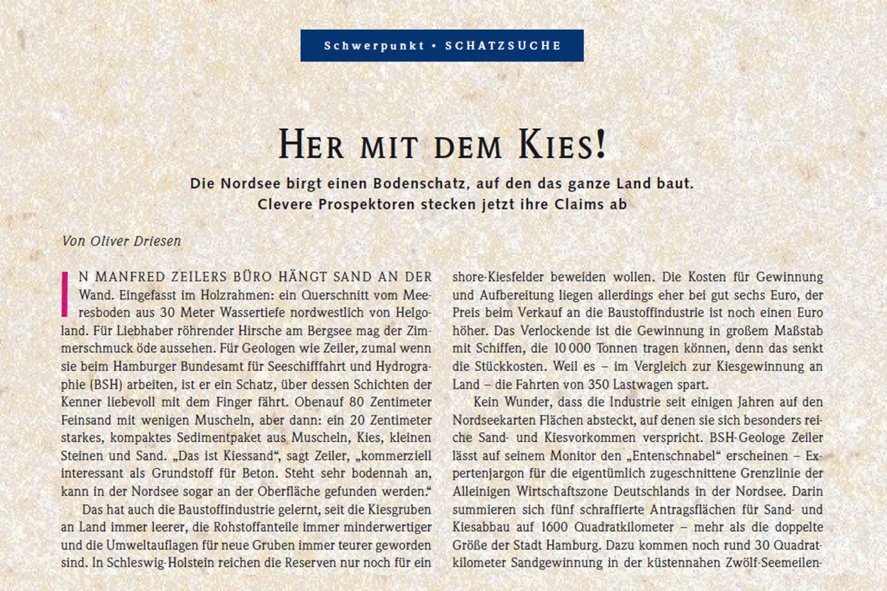 Her mit dem Kies!