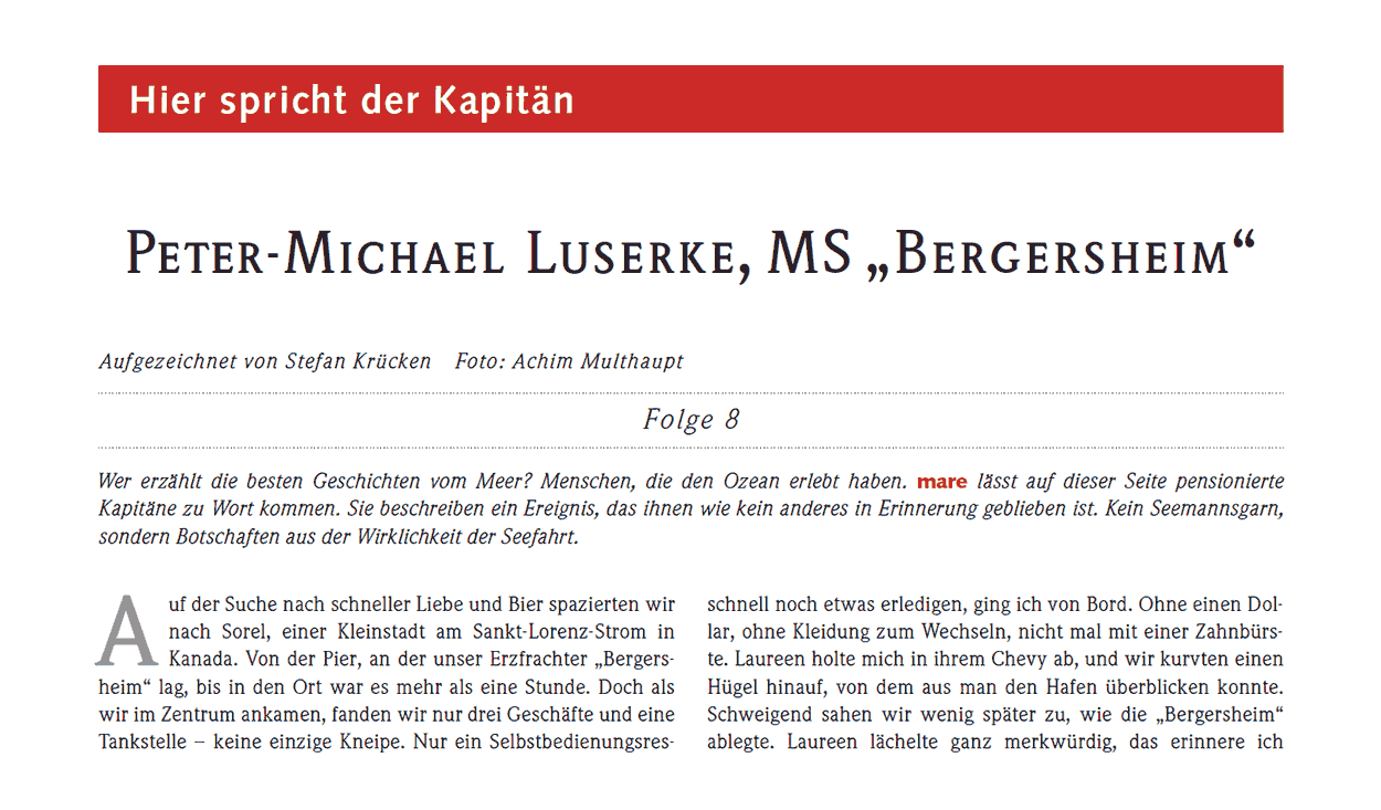 Peter-Michael Luserke, MS „Bergersheim“