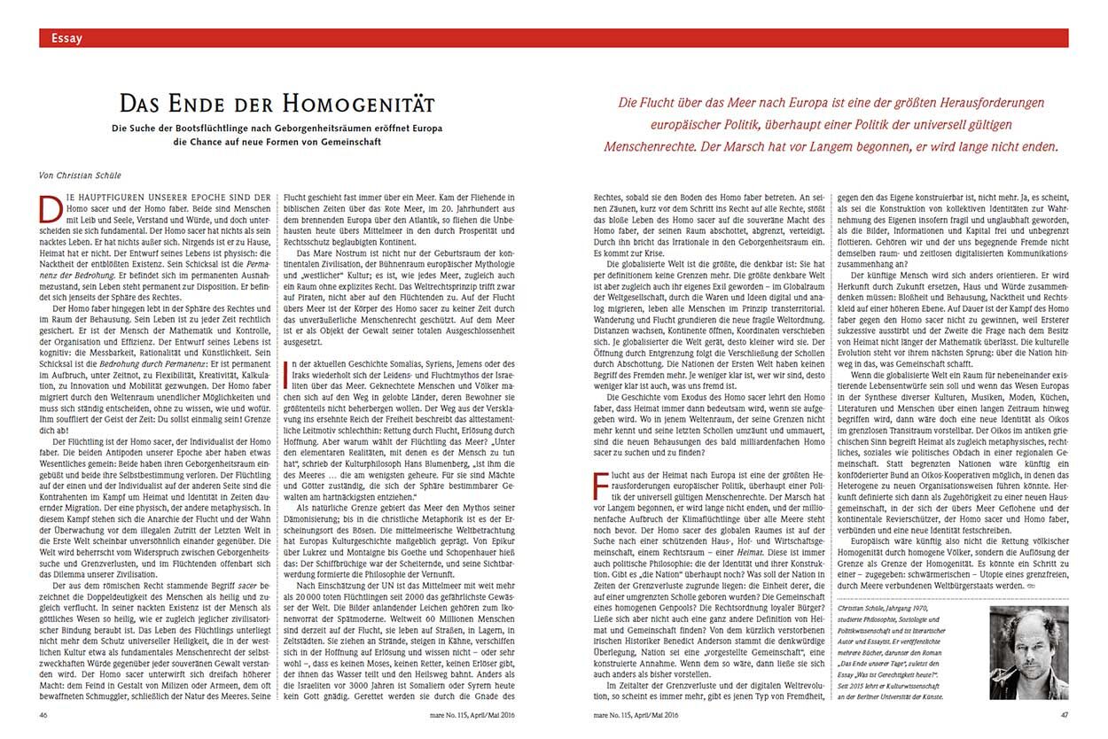 Das Ende der Homogenität