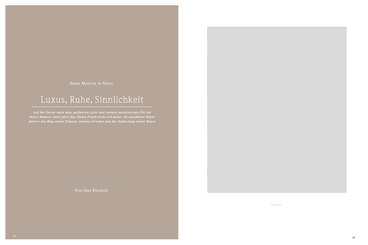 Luxus, Ruhe, Sinnlichkeit