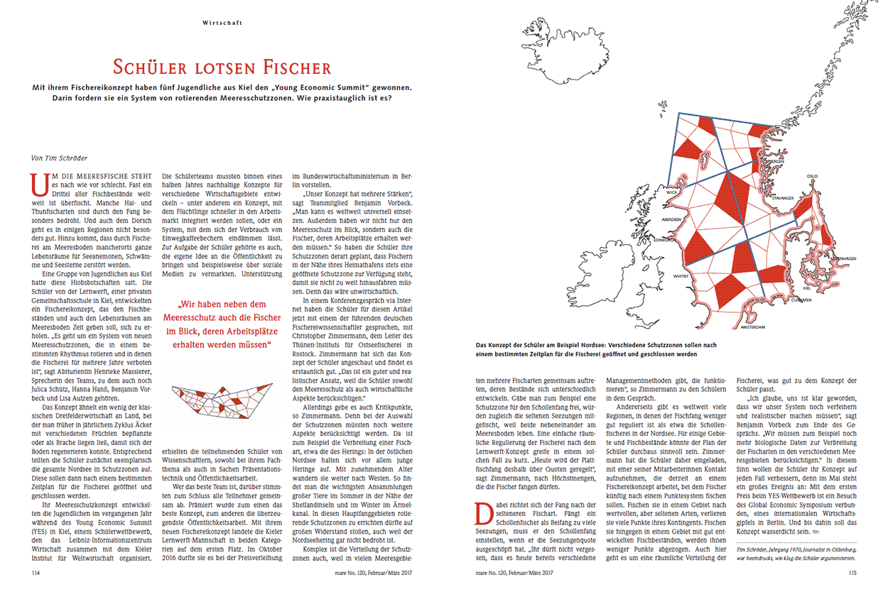 Schüler lotsen Fischer