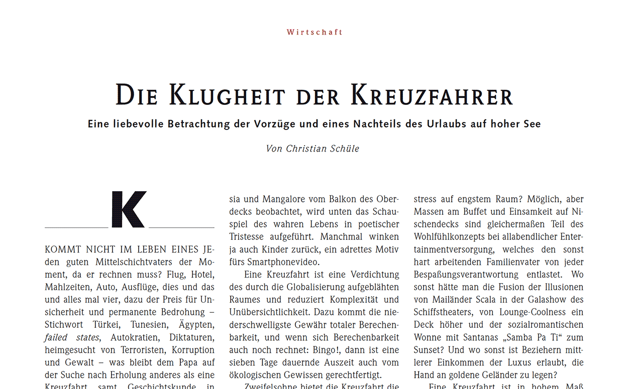 Die Klugheit der Kreuzfahrer