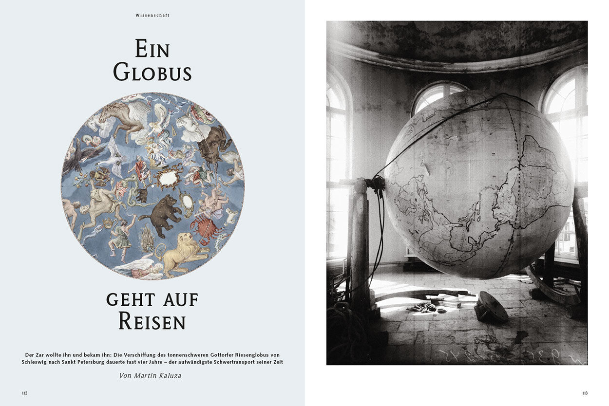 Ein Globus geht auf Reisen