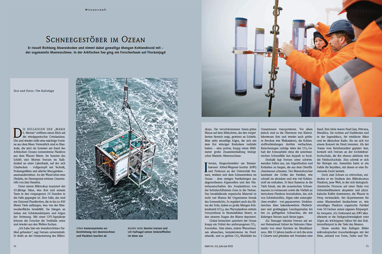 Schneegestöber im Ozean