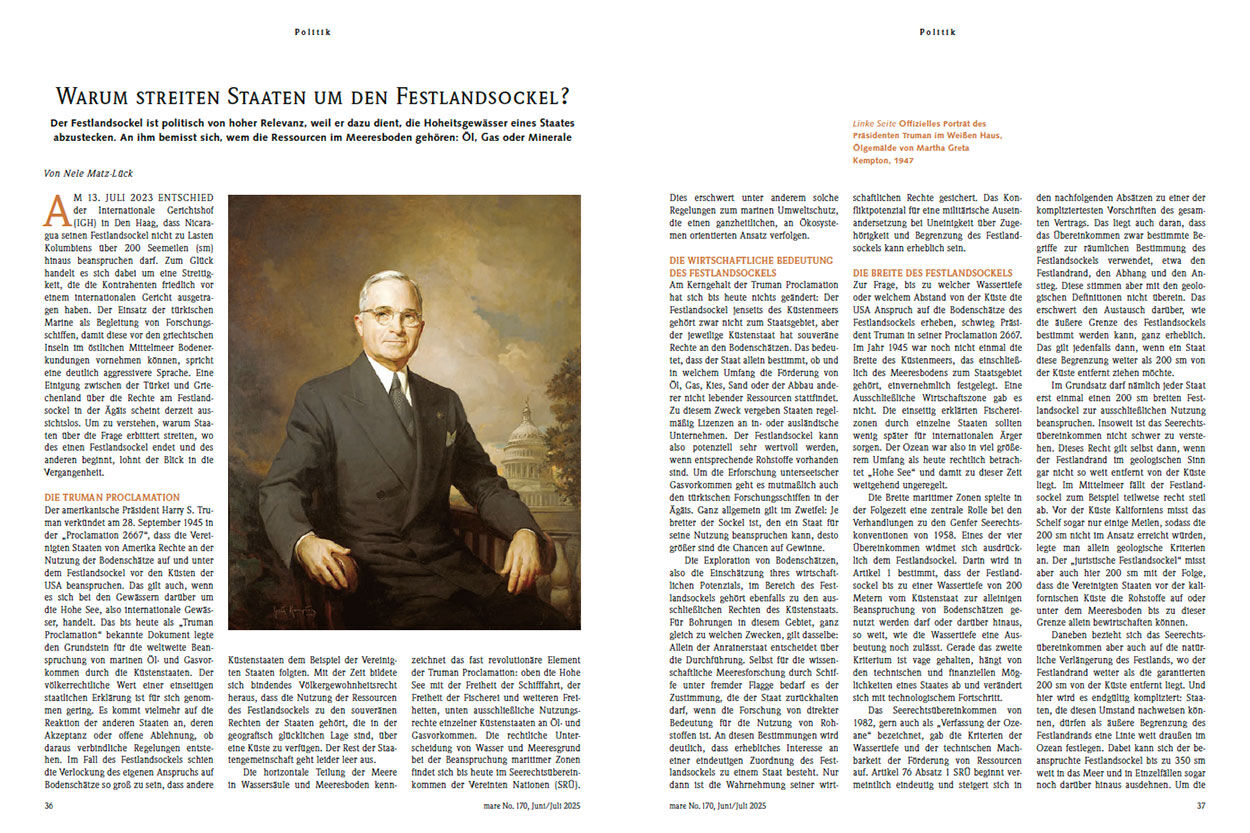 Warum streiten Staaten um den Festlandsockel?