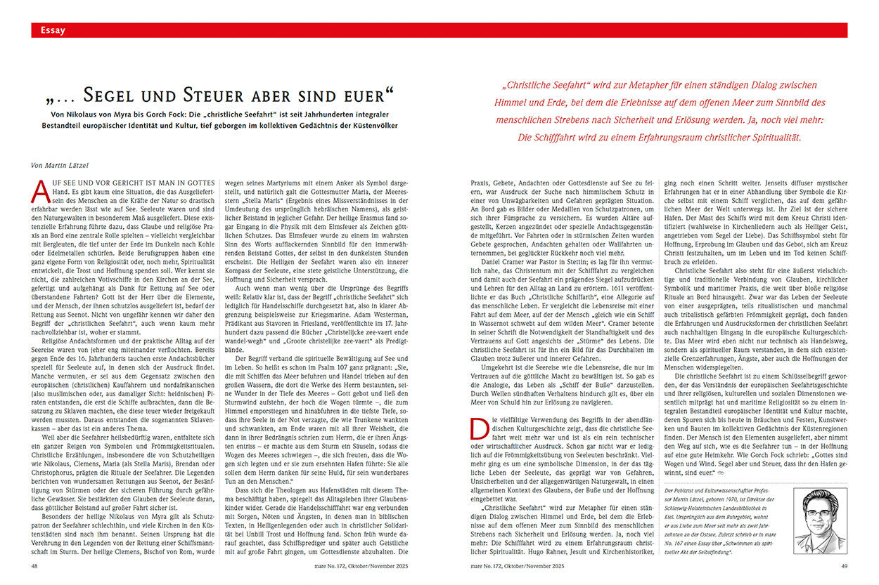„… Segel und Steuer aber sind euer“
