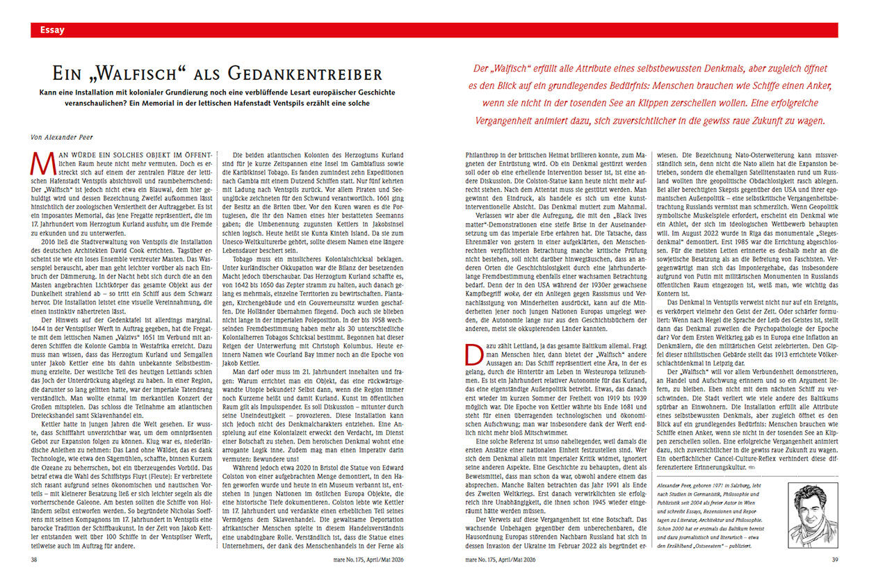 Ein „Walfisch“ als Gedankentreiber