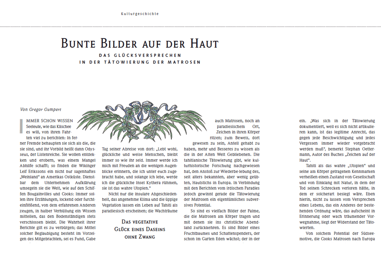 Bunte Bilder auf der Haut