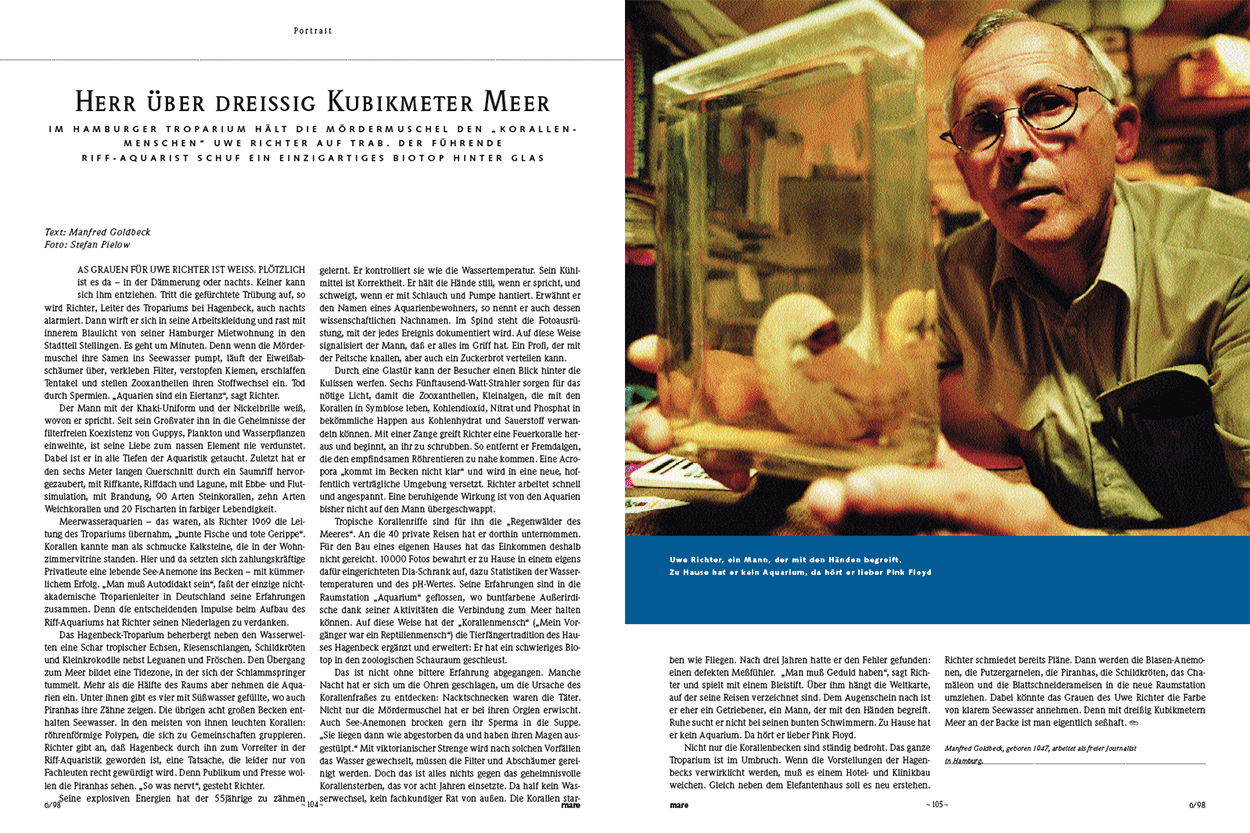 Herr über dreißig Kubikmeter Meer