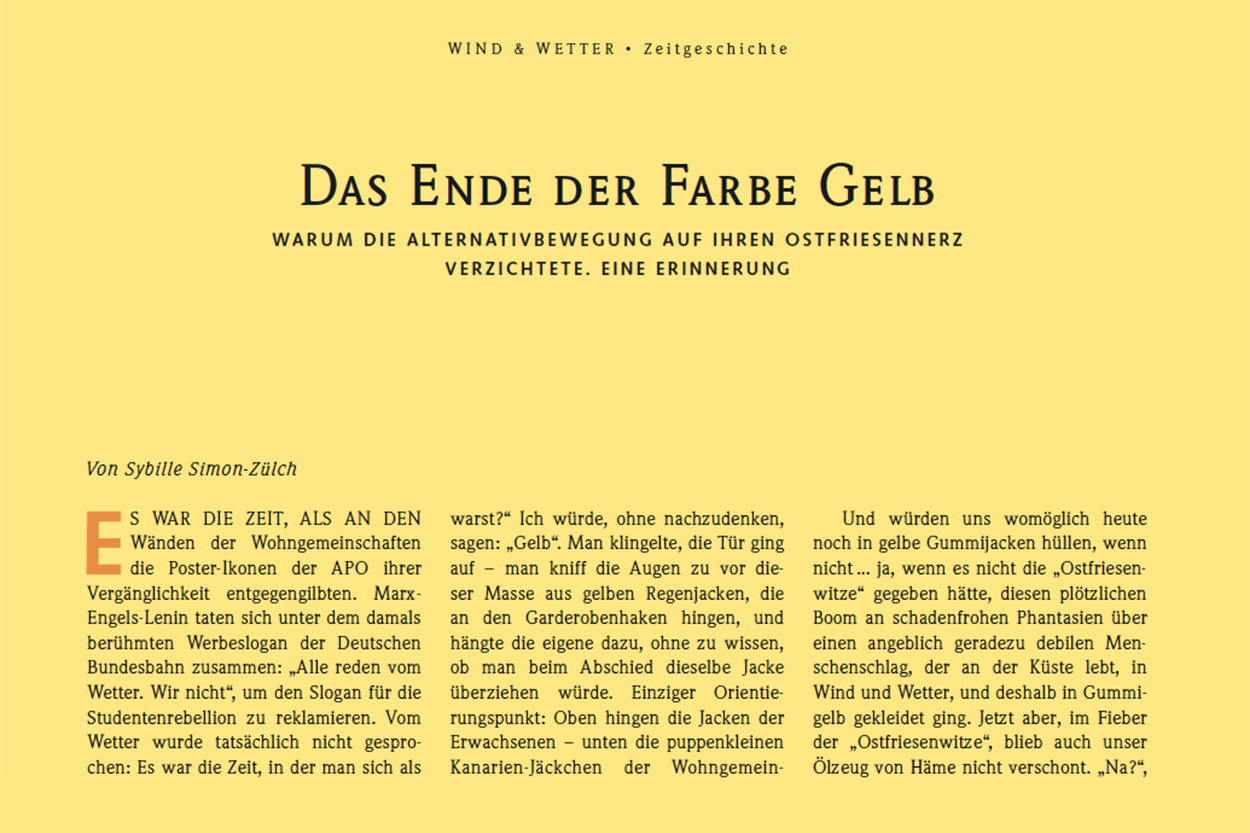 Das Ende der Farbe Gelb