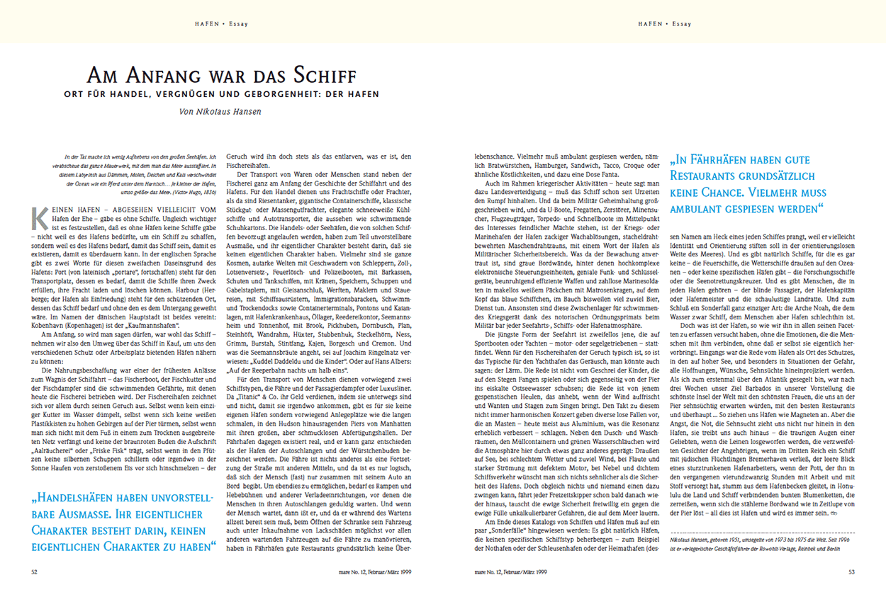 Am Anfang war das Schiff