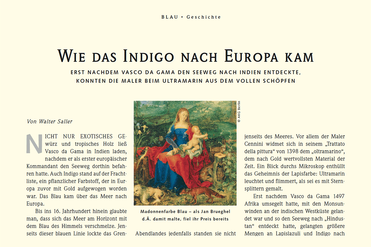 Wie das Indigo nach Europa kam