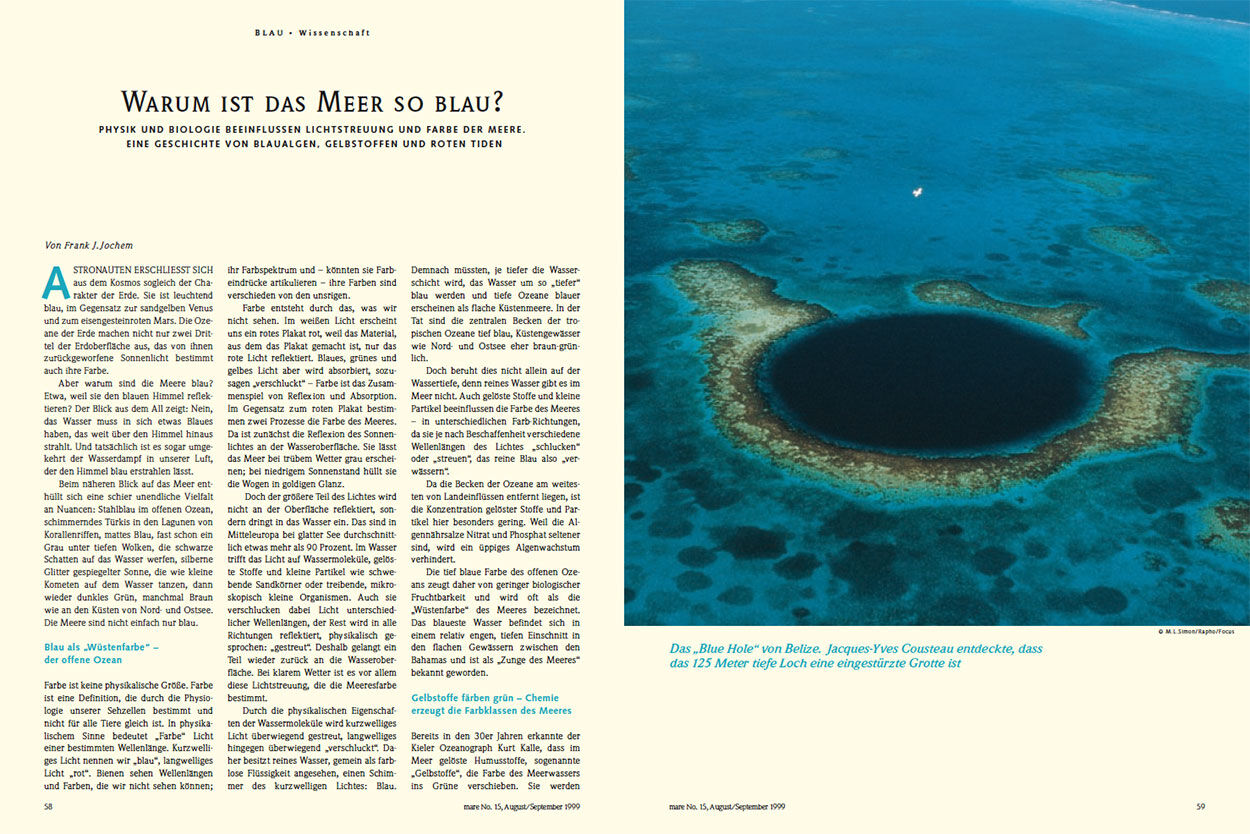 Warum ist das Meer so blau?