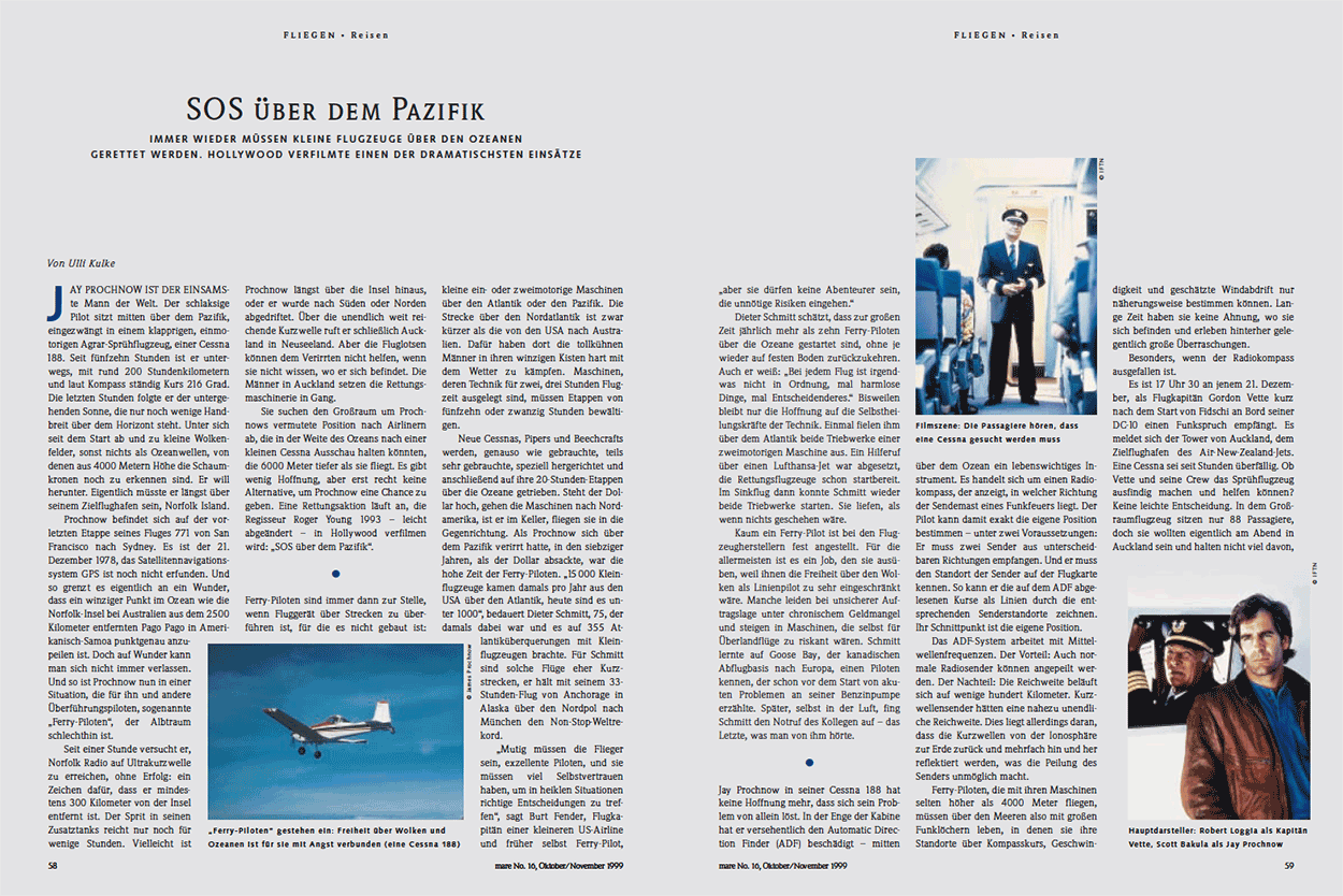 SOS über dem Pazifik