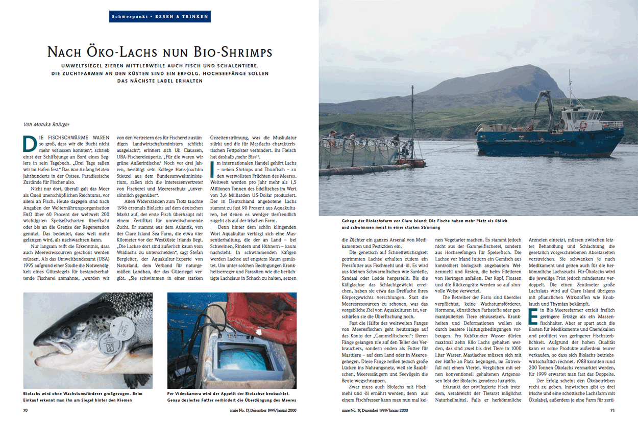 Nach Öko-Lachs nun Bio-Shrimps