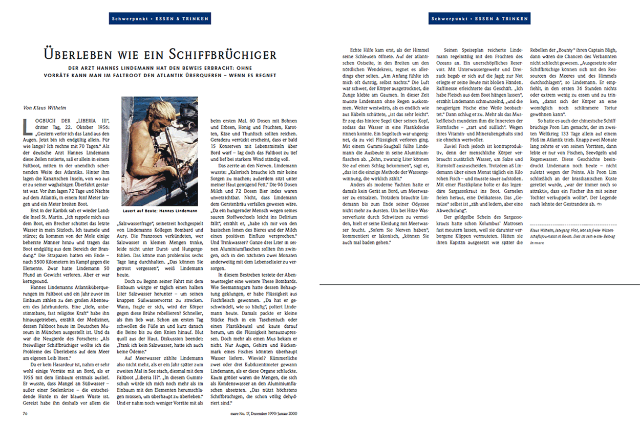 Überleben wie ein Schiffbrüchiger