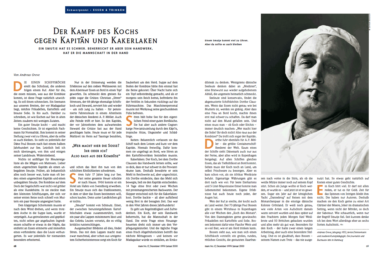 Der Kampf des Kochs gegen Kapitän und Kakerlaken