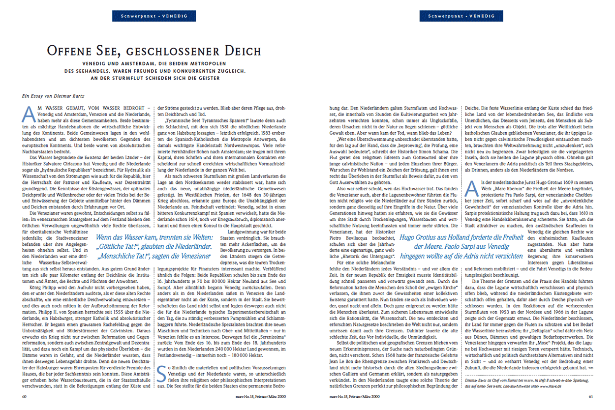 Offene See, geschlossener Deich