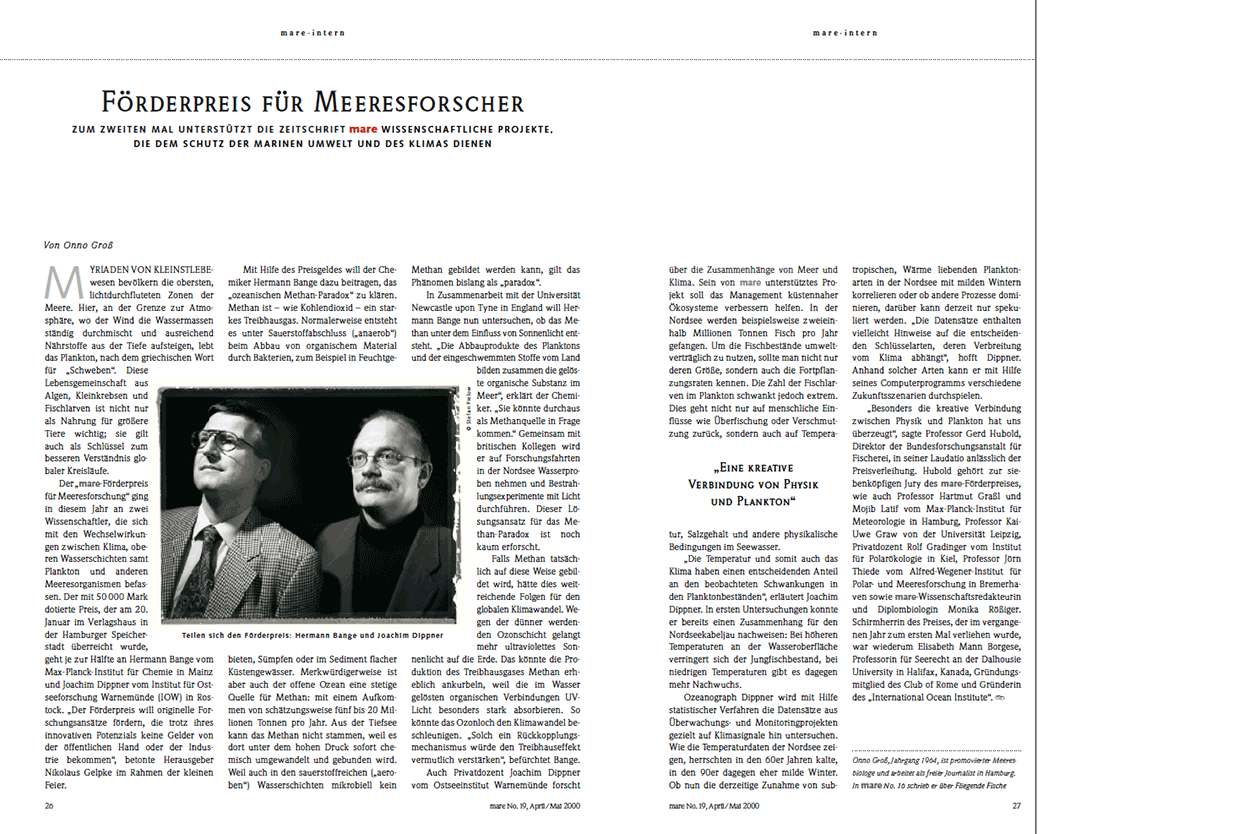 Förderpreis für Meeresforscher