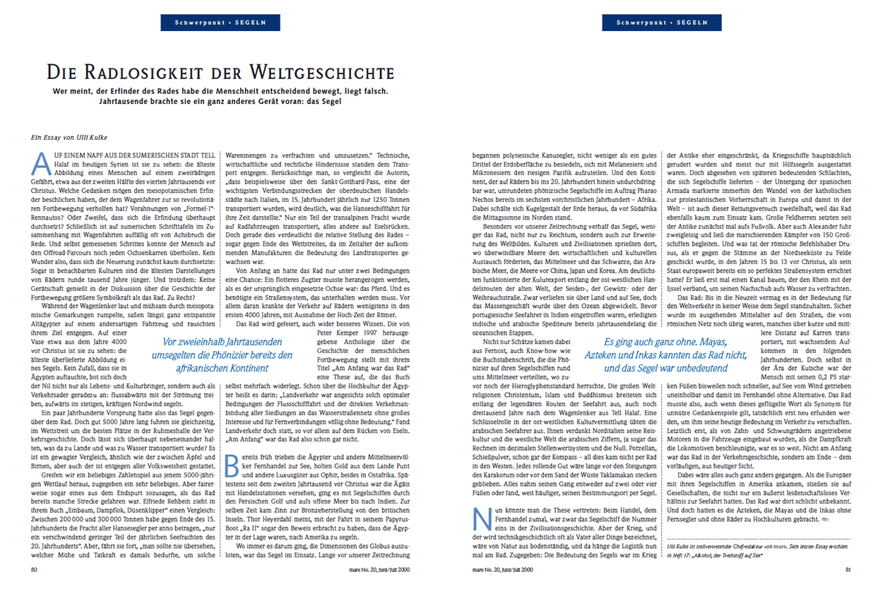 Die Radlosigkeit der Weltgeschichte