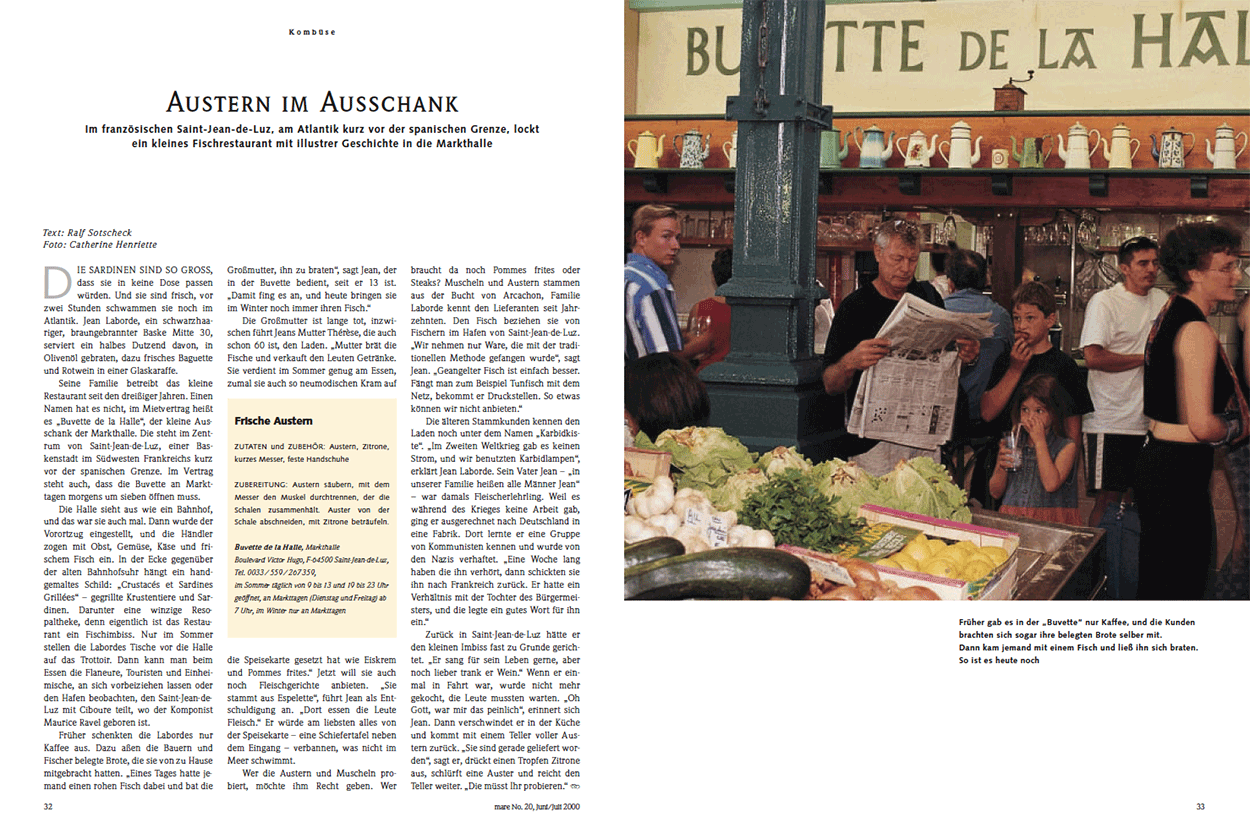 Austern im Ausschank