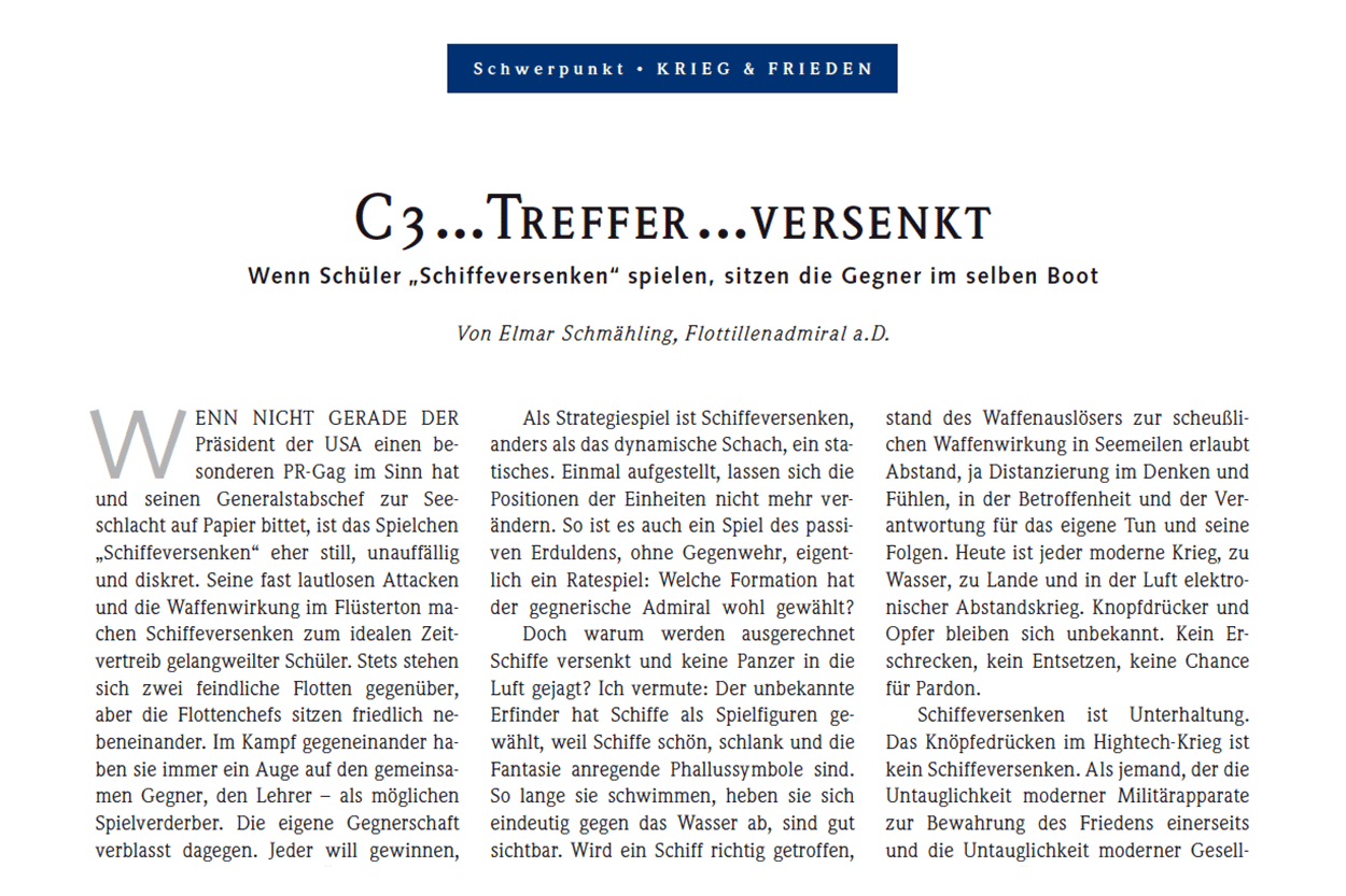 C 3... Treffer... versenkt