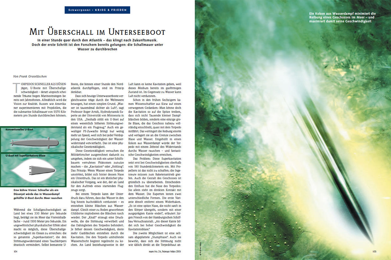 Mit Überschall im Unterseeboot
