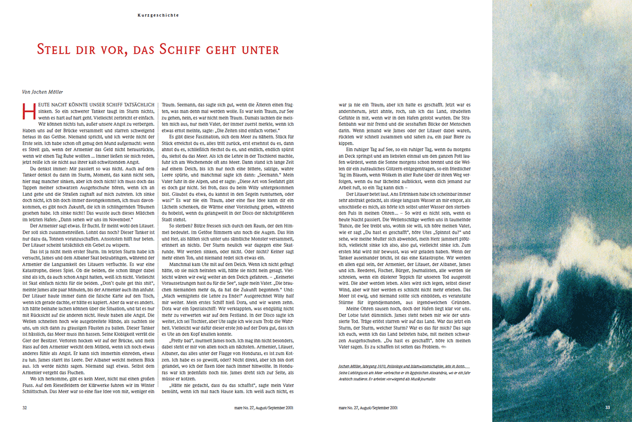 Stell dir vor, das Schiff geht unter