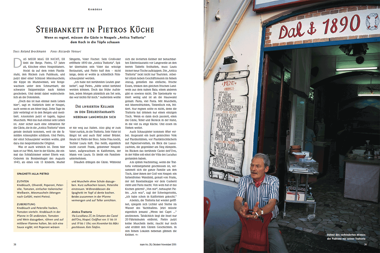 Stehbankett in Pietros Küche