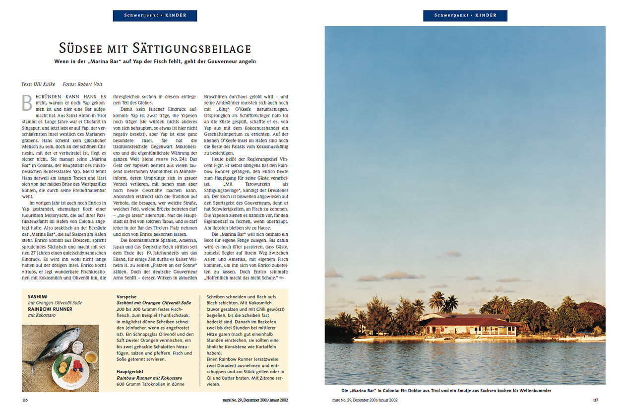 Südsee mit Sättigungsbeilage