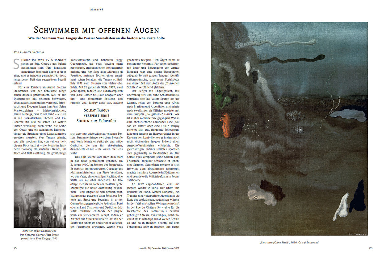 Schwimmer mit offenen Augen