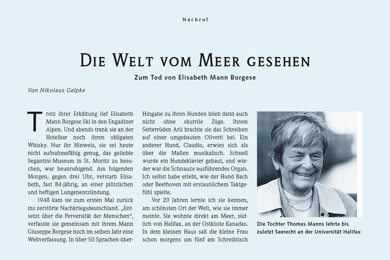 Die Welt vom Meer gesehen