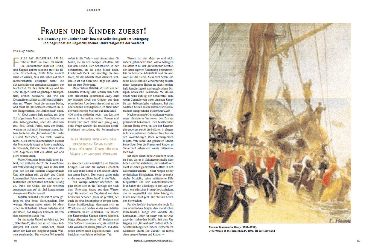 Frauen und Kinder zuerst!