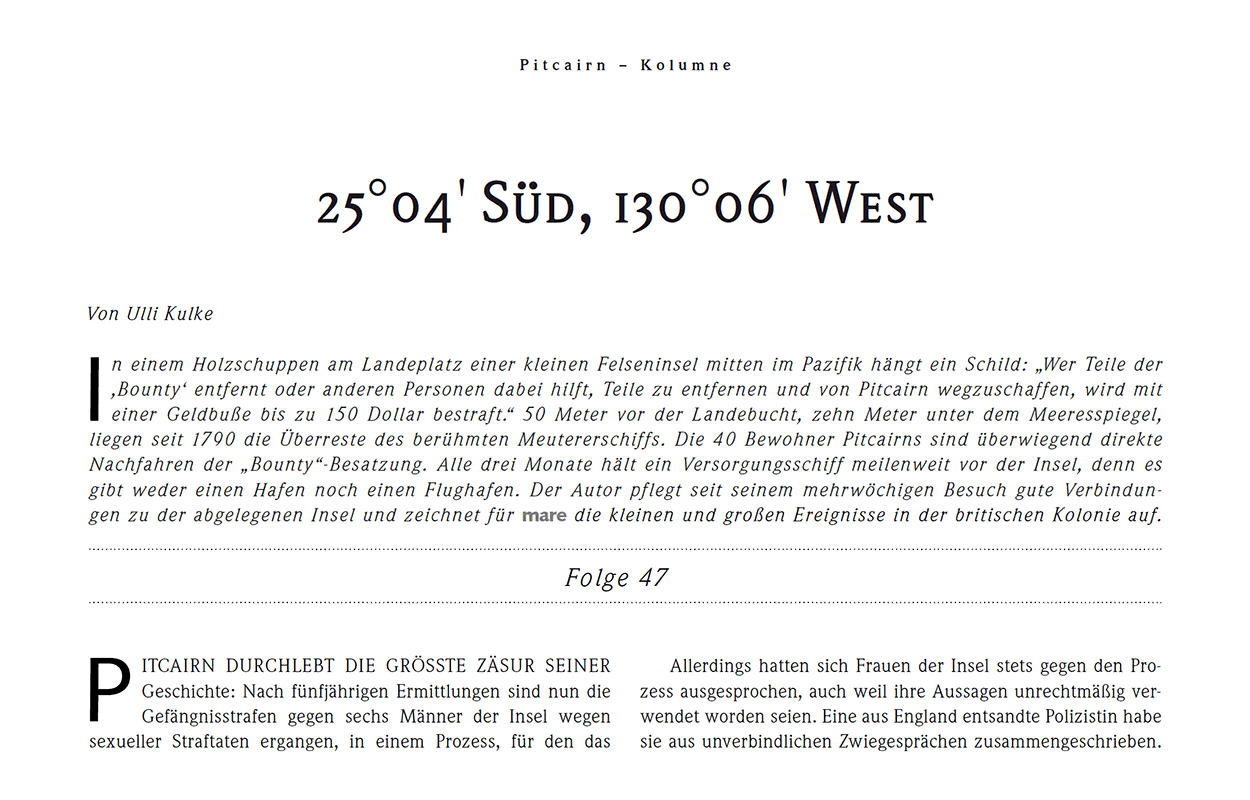 25°04' Süd, 130°06' West - Folge 47