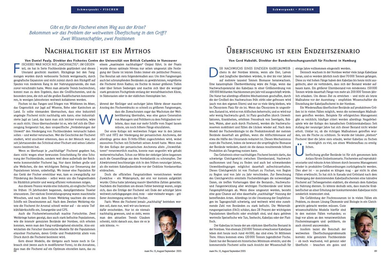 Pro und Contra: nachhaltiges Fischen