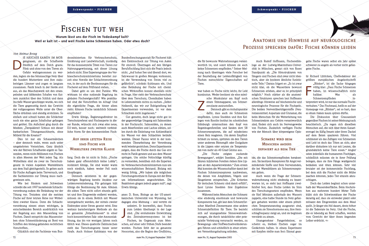 Fischen tut weh 