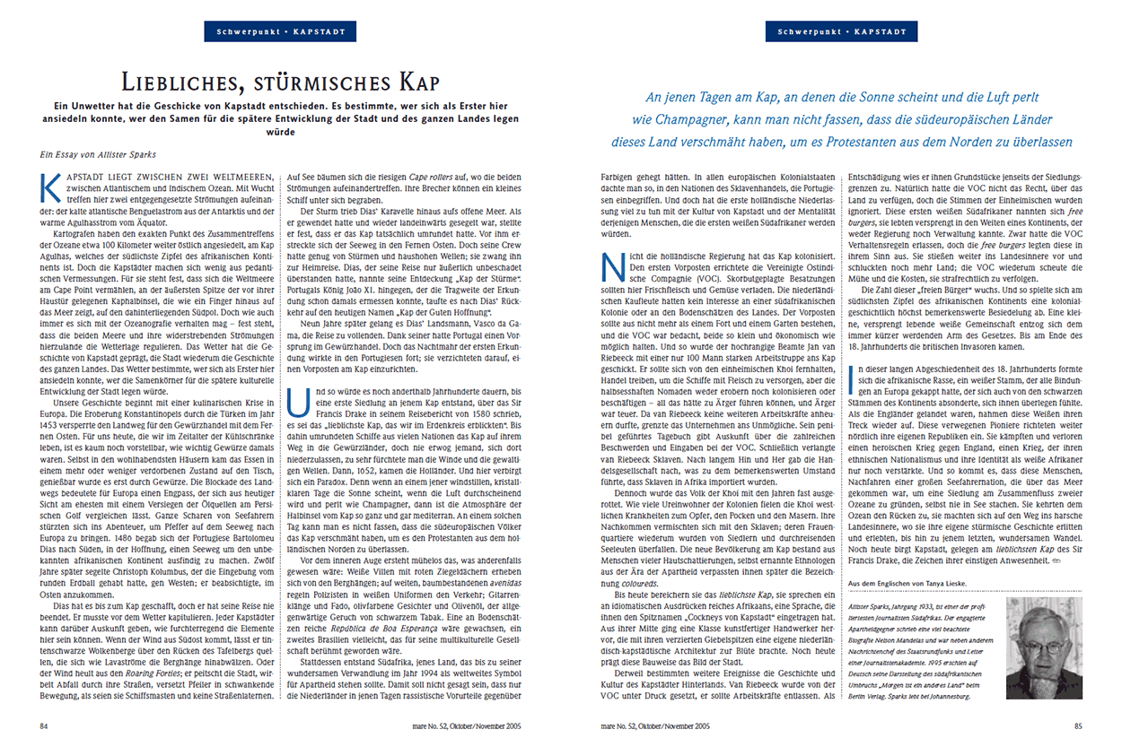 Liebliches, stürmisches Kap 