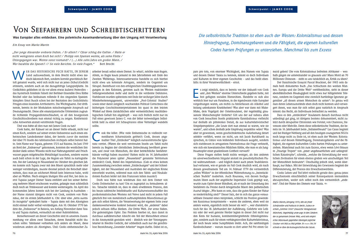 Von Seefahrern und Schreibtischrittern