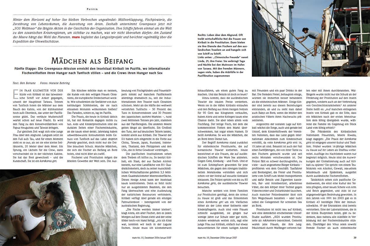 Mädchen als Beifang