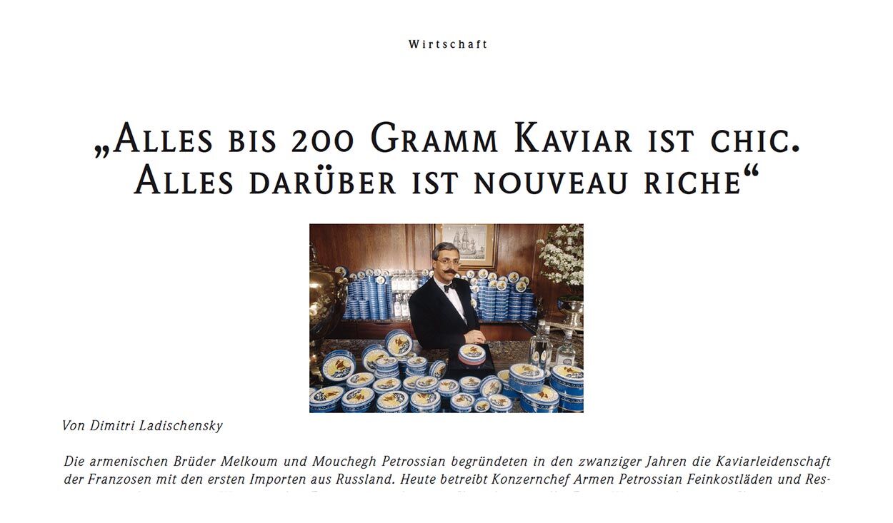 Kaviar II: „Alles bis 200 Gramm Kaviar ist chic“