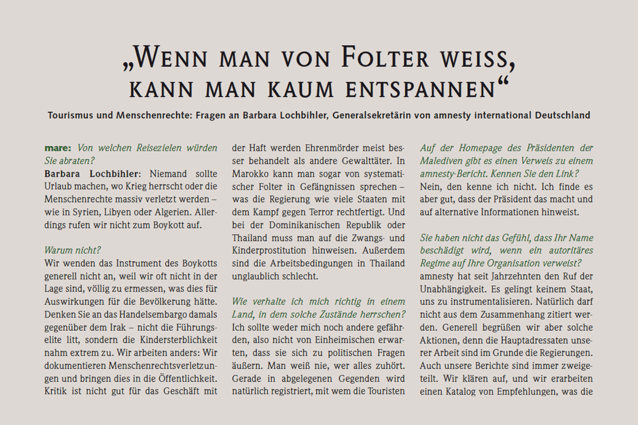 Malediven II: „Wenn man von Folter weiss …“