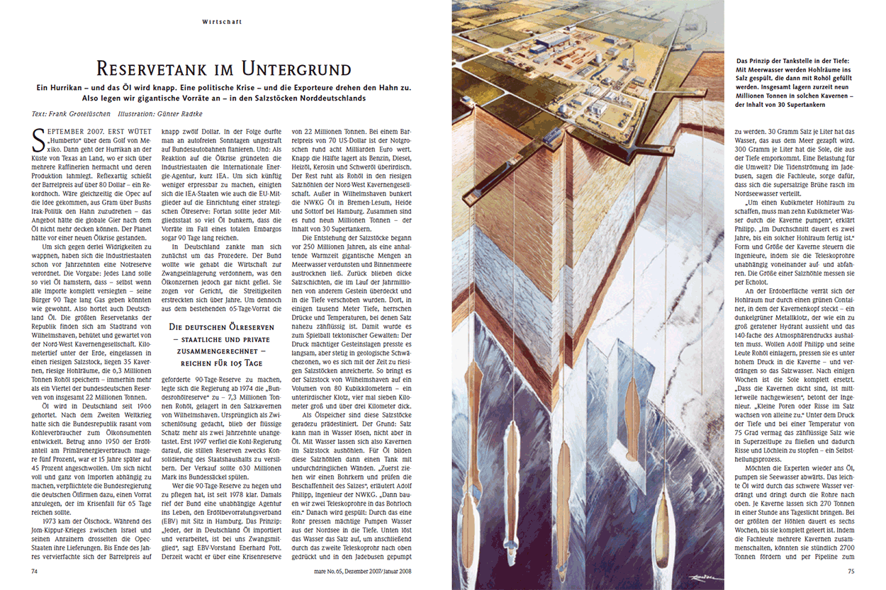 Reservetank im Untergrund 