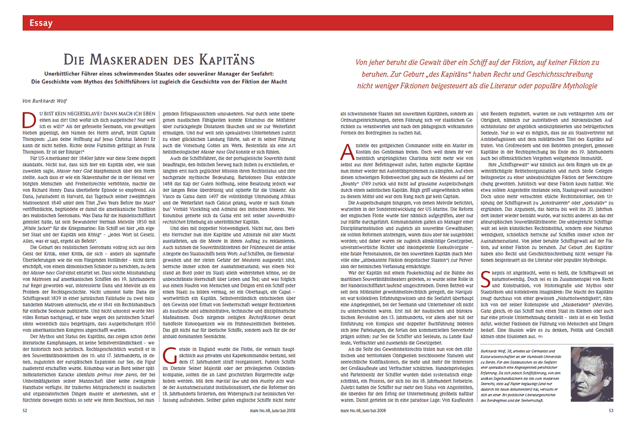 Die Maskeraden des Kapitäns